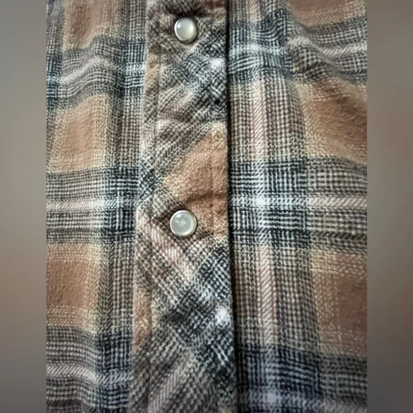 Men’s Wrangler Retro Plaid Button Up Flannel w/ Peral Snaps Size XXL - Picture 5 of 8